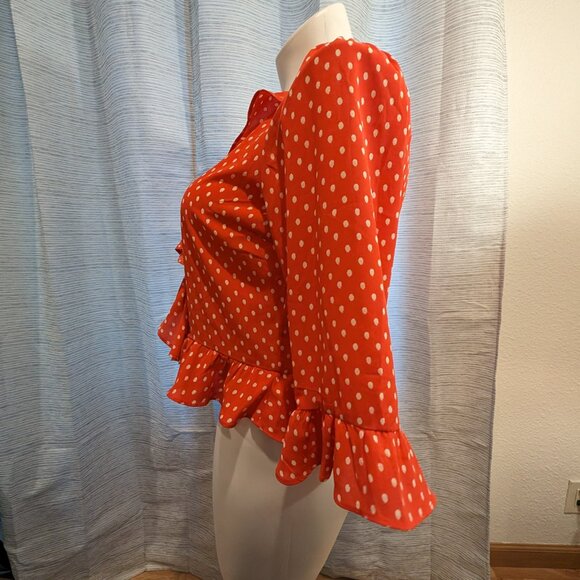 Red & white polka dot blouse - Gap - Size L - Picture 5 of 7
